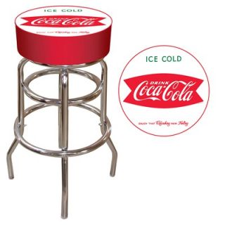 Trademark Global Coca Cola Vintage Coke Pub Stool  Ice Cold Design