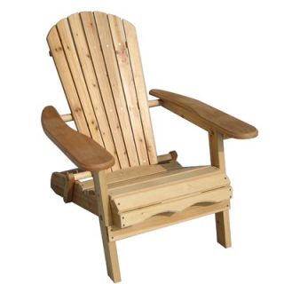 Atlantic Outdoor Stained Simple Adirondack Chair   MPG AC01FSC