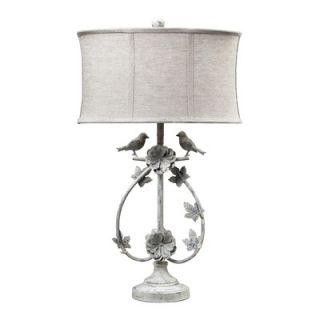  Industries Two Birds Iron Table Lamp in Antique White   113 1134