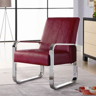 Wildon Home ® Sanford Chair in Red and Chrome