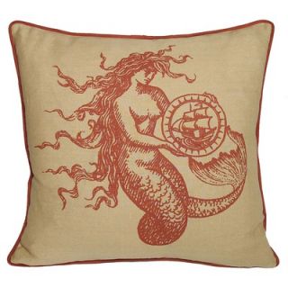 Kevin OBrien Studio Mermaid Decorative Pillow in Coral Sand   MER20