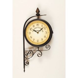 Industries Antique Double Sided Wall Clock in Bute Bronze   125 036