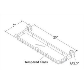 Empire Industries Carlton Glass Shelf with Rail   512 P / 512 S