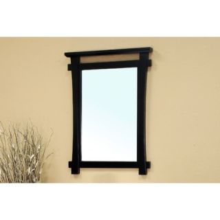 Bellaterra Home Tompkins Solid Wood Framed Mirror in Black   203012