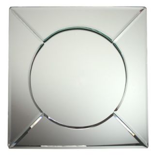 ChargeIt Scalloped Edge Square Mirror Glass Charger Plate (Set of 6
