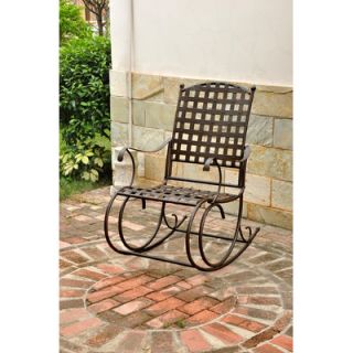 International Caravan Santa Fe Iron Patio Porch Rocking Chair   3558