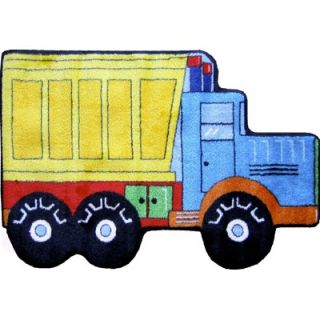 Fun Rugs Fun Shape High Pile Dump Truck Kids Rug   FTS   132