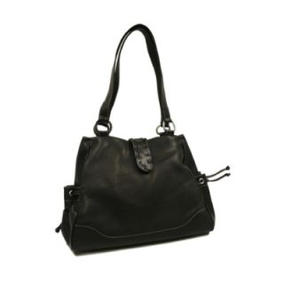 Piel Ladies Pyramid Handbag in Black   2752 BLK