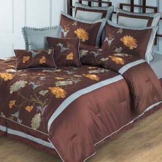 kathy ireland Home by Hallmart Bloom 7 Piece Comforter Set in Dark