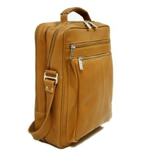 Piel Fashion Avenue Laptop Shoulder Bag in Saddle   2818 SDL