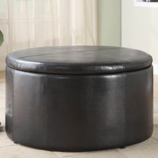 Woodbridge Home Designs 4720 Series Round Storage Cocktail Table with