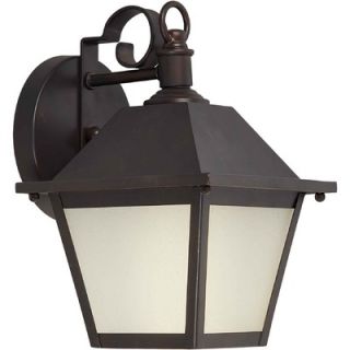 Forte Lighting One Light Outdoor Wall Lantern with Frosted Shade