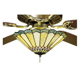 Meyda Tiffany Jadestone Carousel 3 Light Ceiling Fan Light