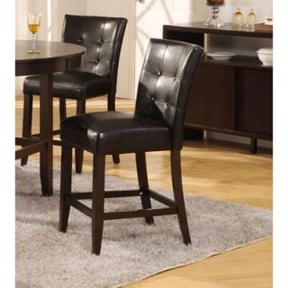 Modus Bossa Counter Height Parsons Stool in Black Leatherette Seat