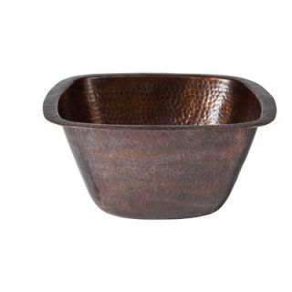 The Copper Factory Hand Hammered Copper Medium Square Bar/Prep Sink