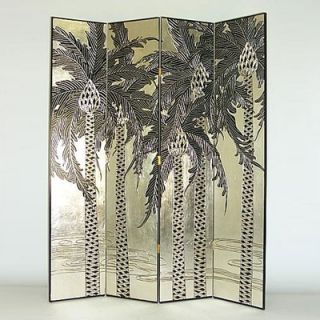 Wayborn Silver Palm Trees Room Divider