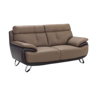 Global Furniture USA Cassie Bonded Leather Loveseat   A159 T/BR L