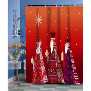Three Kings Fabric Holiday Shower Curtain