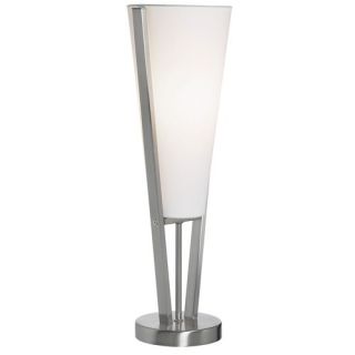Modern Lighting Styles One Light Table Lamp with White Linen Shade in