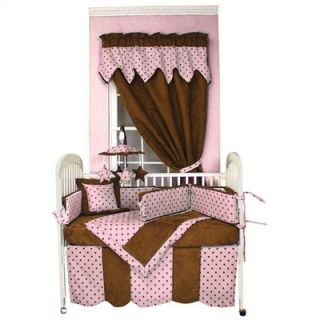 Crib Bedding Collection in Pink Dots   CRIBCOLPD