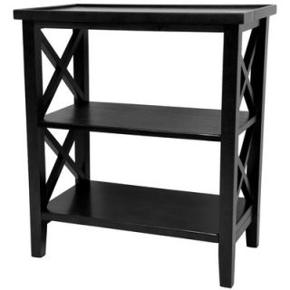 Oriental Furniture Architectural Bookcase Table in Black