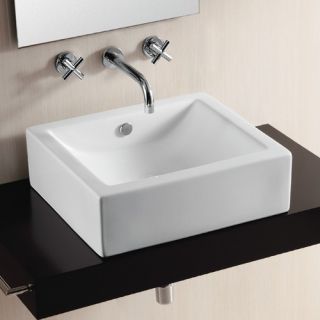  Collections Ceramica 18.5 x 18.5 Vessel Sink in White   LVO 160