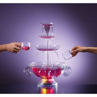 Nostalgia Electrics Lighted Punch Party Fountain with Cups