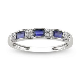 Amour White Gold Diamonds and Sapphire Eternity Ring   RDGKTW262049S