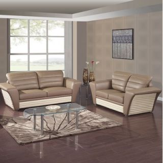 Global Furniture USA Alias Bonded Leather Sofa and Loveseat Set