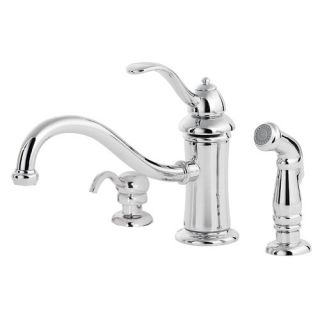 Marielle One Handle Kitchen Faucet with Sidespray and Soap Dispenser