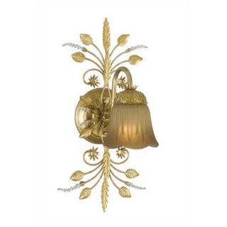 Crystorama Primrose Wall Sconce in Gold Leaf