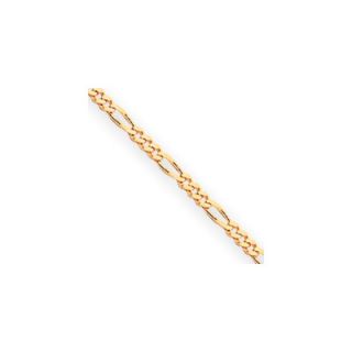 Jewelryweb 10k 1.75mm Polished Figaro Chain Bracelet   Lobster Claw