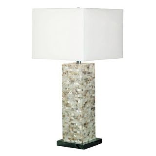 Kenroy Home Pearl One Light Table Lamp in Brushed Steel   32025MOP