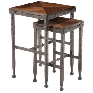 Stone Country Ironworks Forest Hill Small Nesting Table in Walnut