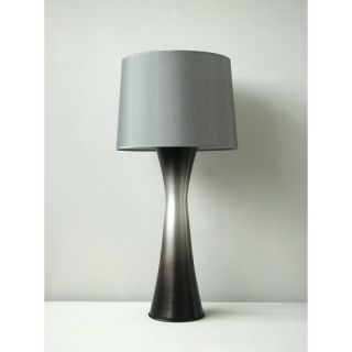 Skyscraper Table Lamp in Smoke with Platinum Shade