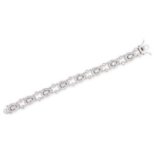 CZ Collections Bridal Platinum Cubic Zirconia Diamond Bracelet