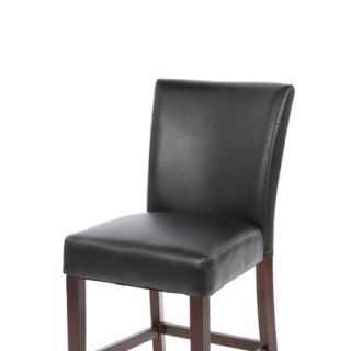 Powell Cafe Bonded Leather Counter Stool in Black