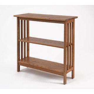 Manchester Wood Console Bookcase in Golden Oak