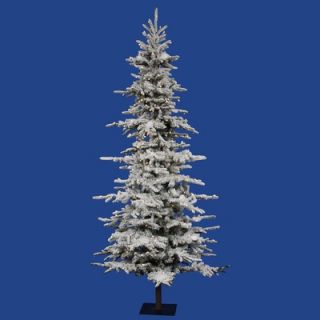 Vickerman Flocked Georian Fir 7.5 Artificial Christmas Tree with LED
