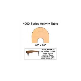 4000 Series Horseshoe Activity Table with Fully Chrome Short Legs