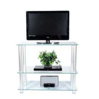 RTA Home And Office Extra Tall Glass and Aluminum 42 TV Stand   TVM