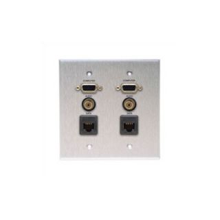 Comprehensive Wallplate with HD15 and DB9 Connectors   WP 2460 E x