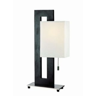 Lite Source Benito Table Lamp in Black and Polished Steel