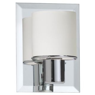 Beveled Mirror Back Plate One Light Wall Sconce in Polished Chrome