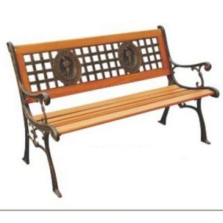 DC America Fisherman Wood and Cast Iron Park Bench   SL675CO BR