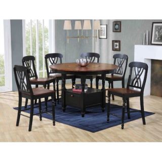  Piece Counter Height Dining Room Set in Black and Cherry   200 1305 7