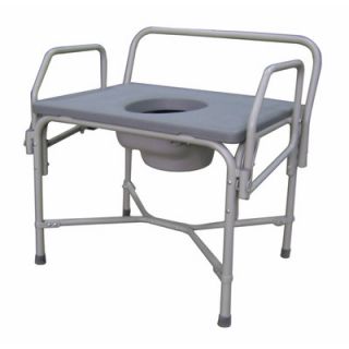 Medline Bariatric Drop Arm Steel Commode   MDS89668XW