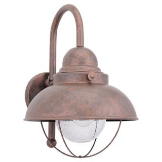 Sea Gull Lighting Sebring Outdoor Wall Lantern in Weathered Copper
