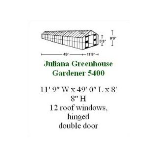 Juliana Gardener Polycarbonate Commercial Greenhouse   Gardener