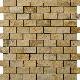 Emser Tile Natural Stone 12 x 12 Travertine Split Face Brick Joint